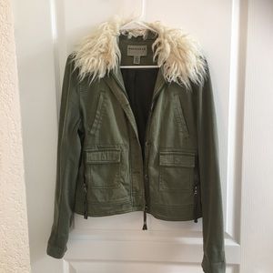 Anthropologie Fur-Collar Jacket